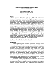 Image of URGENSI GROWTH MINDSET DALAM KONSEP  KURIKULUM MERDEKA